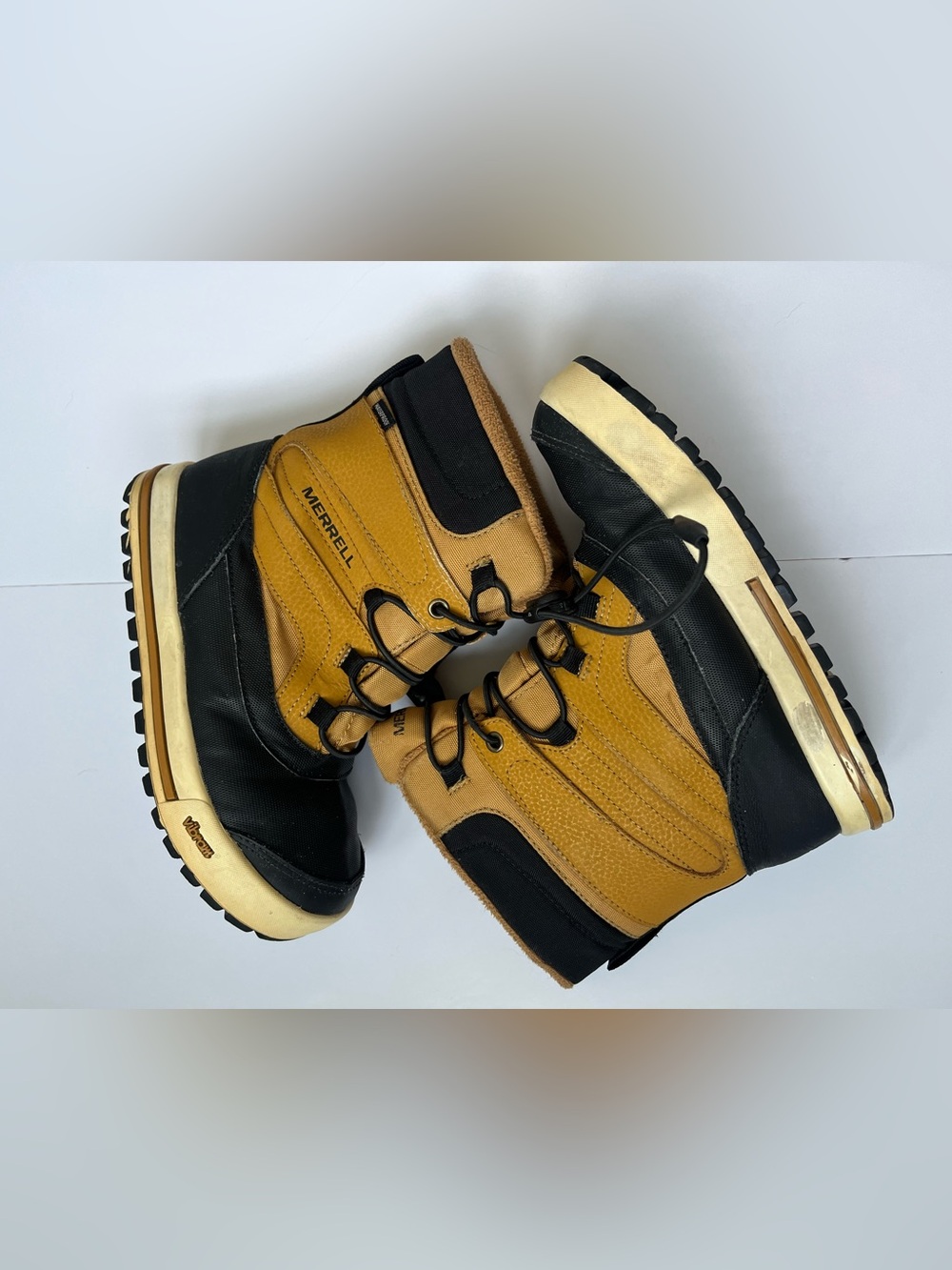 Merrell Kids' Black and Tan Snow Boots
